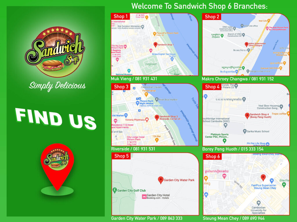 Sandwich Shop Map